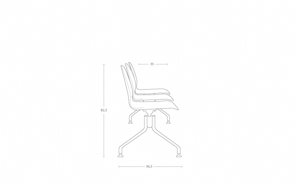 Dimensoes do produto longarina ce - 3 lugares